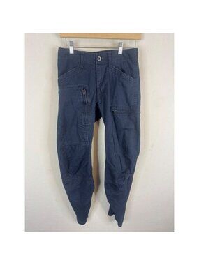 G-Star RAW Mens 28x30 3D Tapered Cargo Pants Navy Blue Tactical Utility Trousers